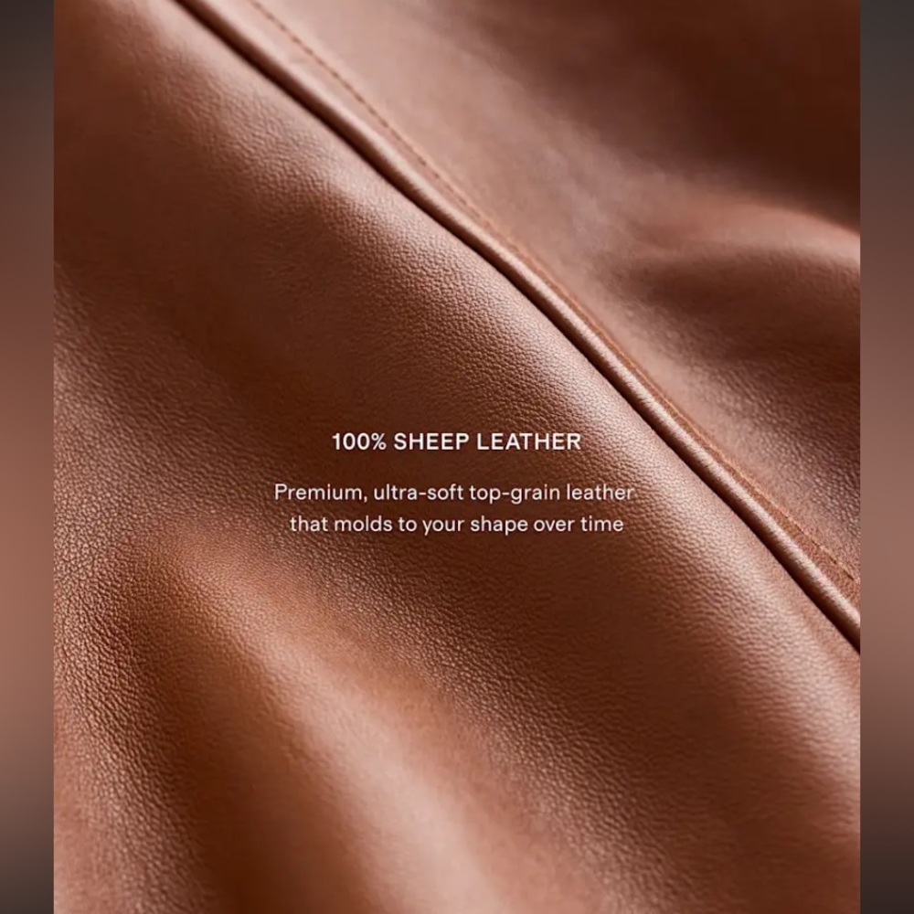 Quince Women 100% Leather
Stand-Collar Jacket Dark
Cognac Brown M - Picture 8 of 12